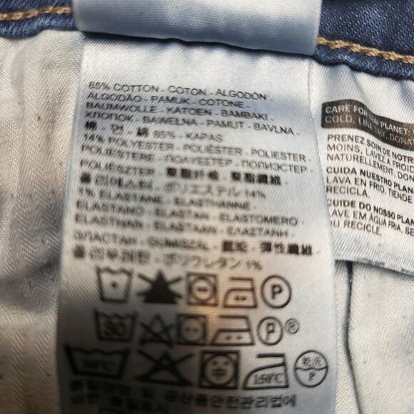 Levis Jeans Womens 27 Blue Demi Curve Mid Rise Bootcut Medium Wash Stretch - Picture 5 of 12